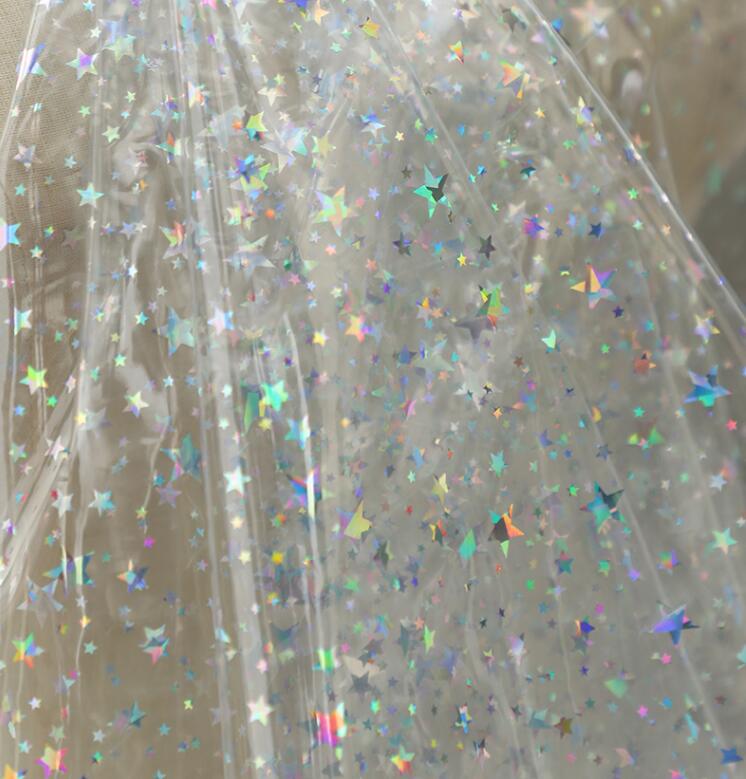 

Fashion Symphony full gradient waterproof pu leather home textiles diy fabric dress sequins diy laser wedding gauze party tweed fabric A425