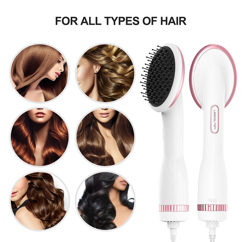 

Lescolton One Step Hair Dryer & Styler Hot Air Paddle Brush Straightener for All Hair Types Eliminate Frizzing Tangled Hairs & Knots, Promo