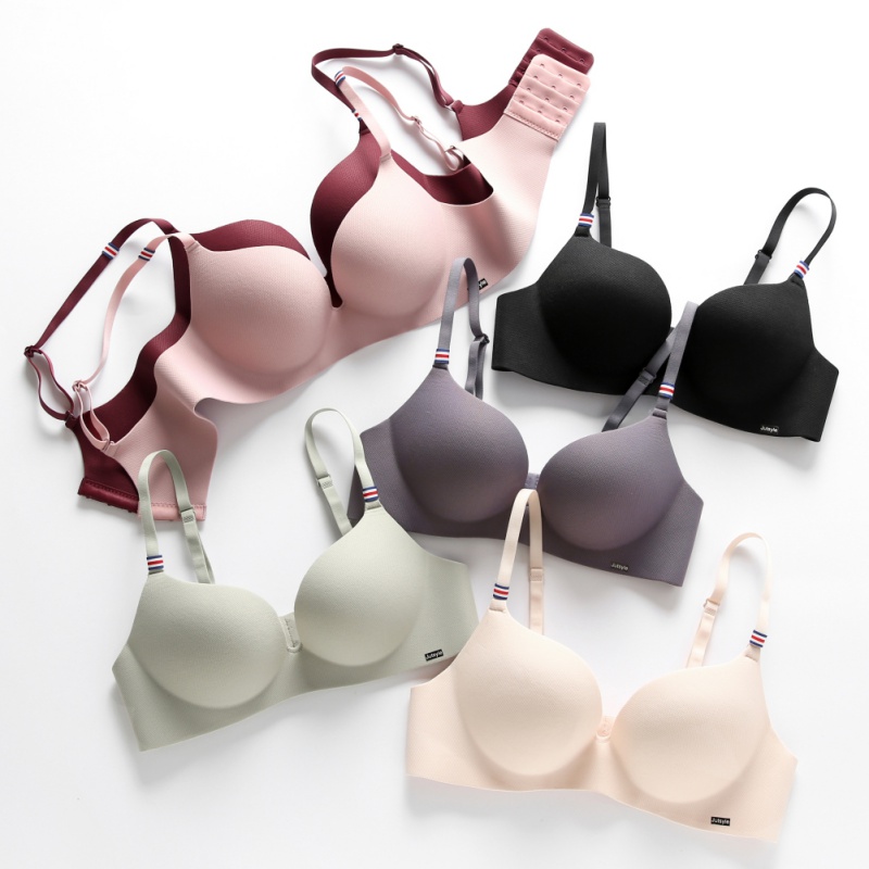 

Seamless Push Up Bra Sexy Bras wire free Underwear Female Underwire Bra solid color A B Cup 2020 new arrival hot sale