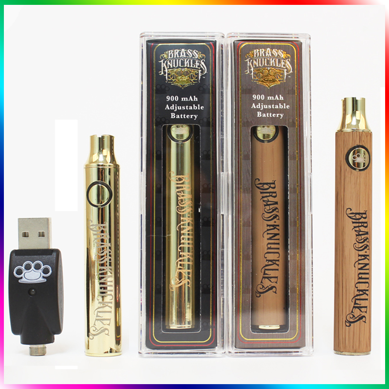 Lot Bulk Brass Knuckles Battery Pen 650//900mAh USB Charger 510 Thread Wholesale