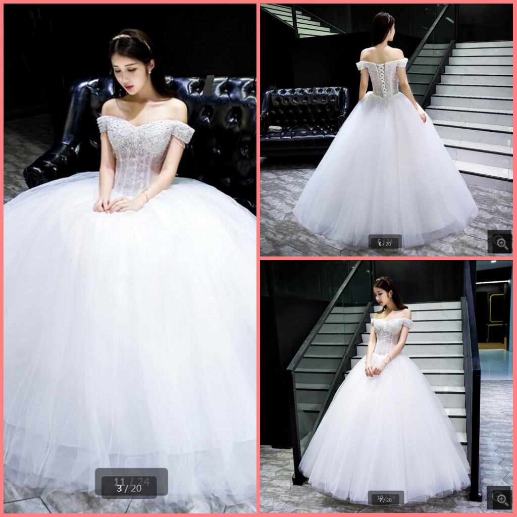 

Vestido De Festa 2019 white lace sexy off the shoulder wedding dress v neck beading lace short sleeve elegant wedding gowns best selling, Red