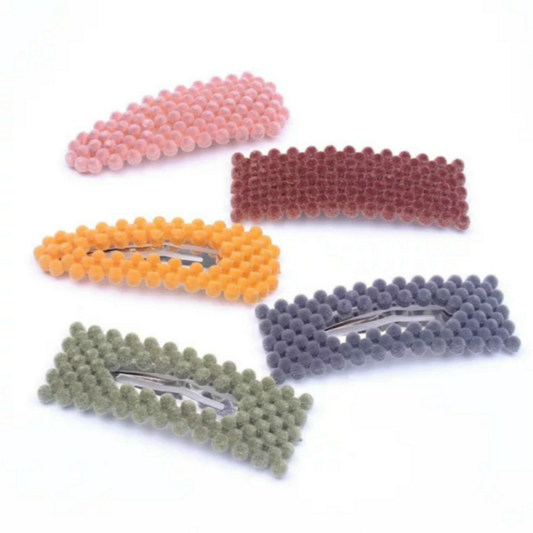 

European and USA Hot Selling Hair Clips Autumn Winter Plush Hairpins 10 pcs Hair Accessories for Women Girls