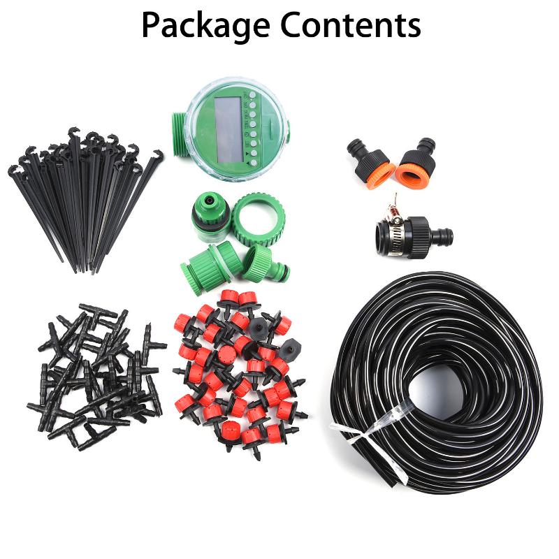 

Micro Drip Irrigation System Self Watering Garden Hose Kit Accessaries Tool, As pic