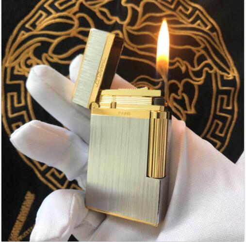 

Ping Sound Ligne2 Metal Lighter Refillable Cigarette Gas #014 Silver&Gold