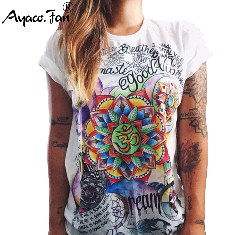 

Cool Girls T-Shirts Plus Size 2020 Summer New Vintage Totems Print Short Sleeve Loose Women T-Shirt Casual Lady Slim Tops Tees, E t-shirt