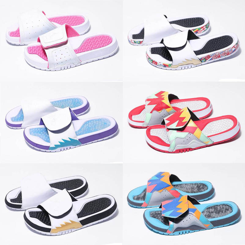 

2019 New Arrival Hydro XI 11 Men Shoes Easter Magic Hook & Loop Beach slippers Mens Rubber sandals 11s Fashion Slippers Size 36-47, Black