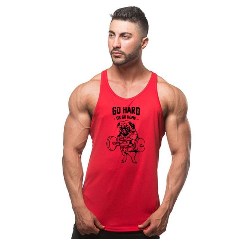 

2018 Men Tank Tops letters Printed Breathable Bodybuilding Sleeveless Tank Jersey Hip Hop Street wear MQ247, 6 red