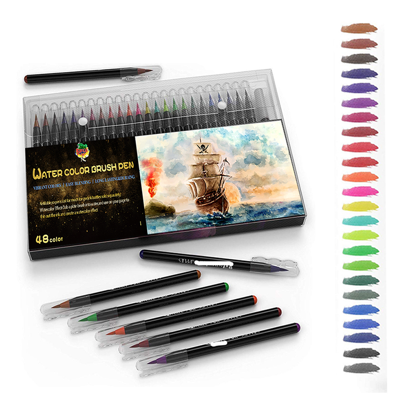 

Vibrant Markers With Bonus 1 Water brush pens Watercolor Calligraphy brush pens Set