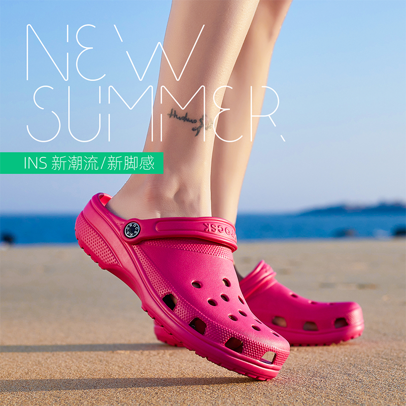 

UNN Summer New Mens crocks shoes Clogs Sandals EVA Lightweight Beach Slippers For Men Women Unisex Garden Shoe Flip Flop Y200616, Black