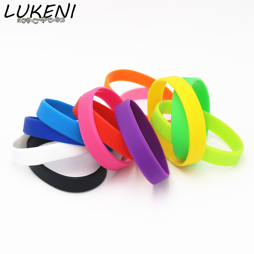 

300pcs Fashion Rubber Cuff Casual Sports Sillicone Wristband Bracelets & Bangles Men Women Gift Wholesale Jewelry SH051