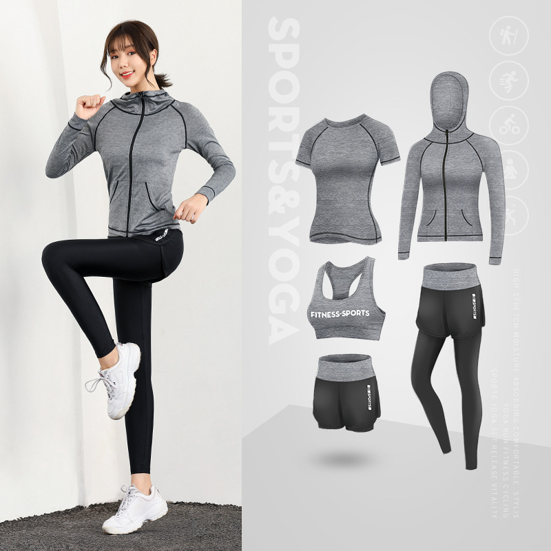 

Plus Size 3XL Women Tracksuit Sports Wear Yoga Set 5PCS Elastic Sport Suit Fitness Workout Sportwear Breathable Gym Clothing, Purple 2pcs