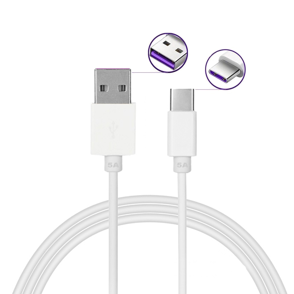 

JOFLO USB Type-C 5A Fast Charge Sync Data Cable for Huawei P20 / Mate 9 Pro / Mate 10 / P10, White