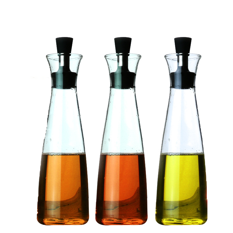 

500ml Health High Borosilicate Glass Olive Oil Vinegar Dispenser Bottles Vinegar Can Cruet Storage With Pourer Spout