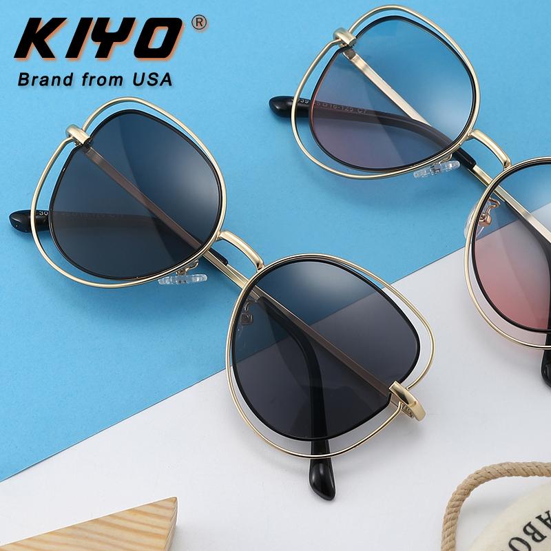 Kiyo Brand 2020 New Kids Oval Polarized Sunglasses Metal Fashion Sun Glasses High Quality Uv400 Driving Eyewear 3039 fpYXL