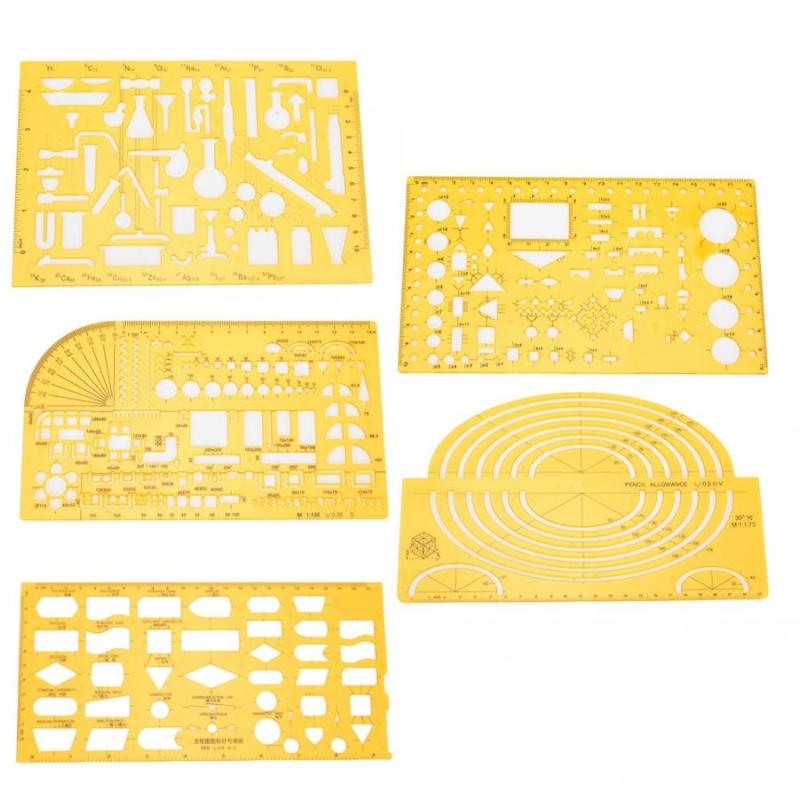 

Multifunctional Durable Architectural Design Drawing Template Hollow Geometric Ruler for architecture, measurement