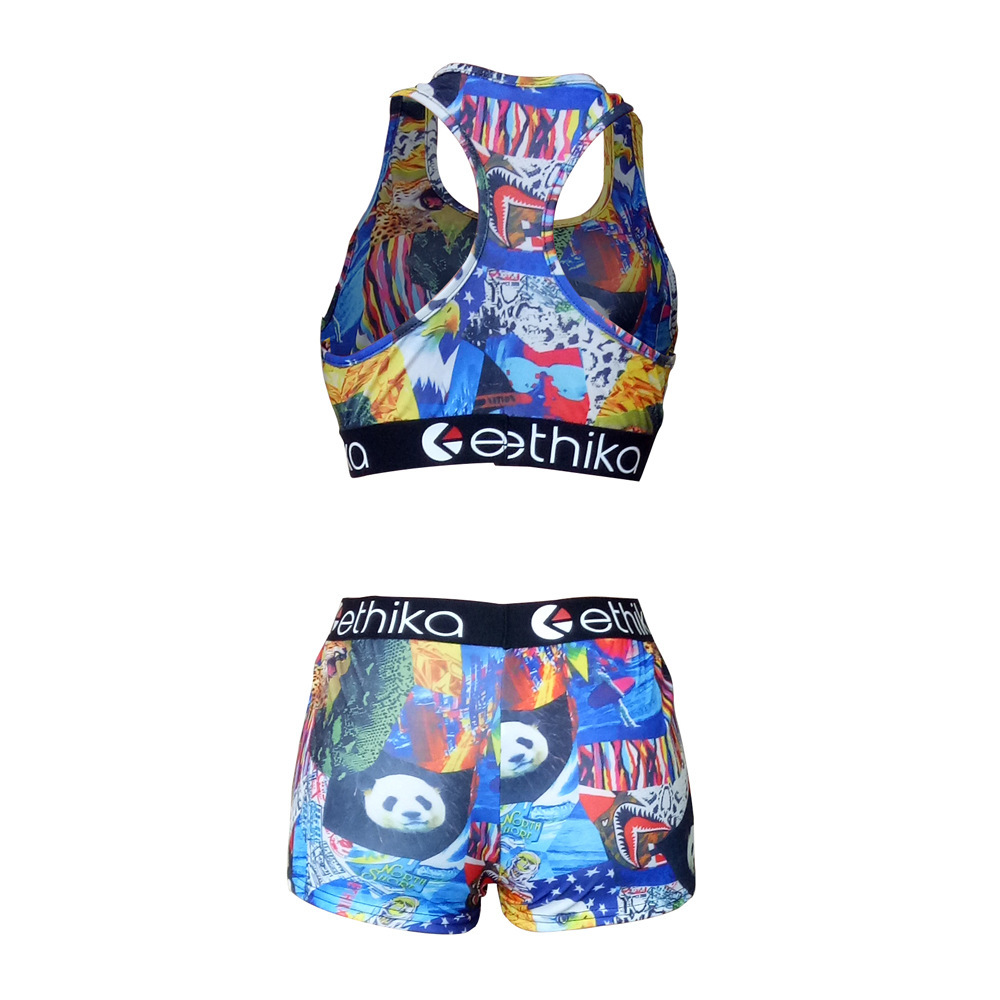 2020 Women Sexy Cartoon Printing Ethika Set Women Swimsuit Bikini Vest