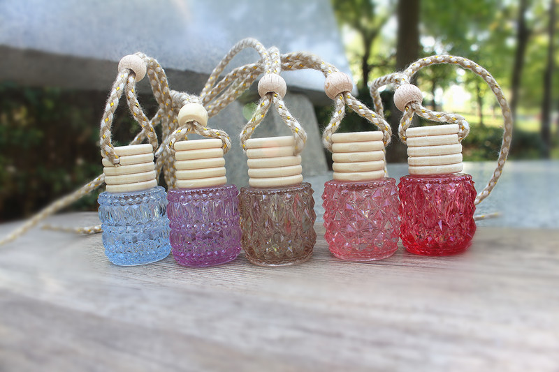 

New Fashion 4ML High-grade Car Perfume Pendant Bottle Ornaments Car Hanging Decoration Perfume Bottle 5PCS/LOT