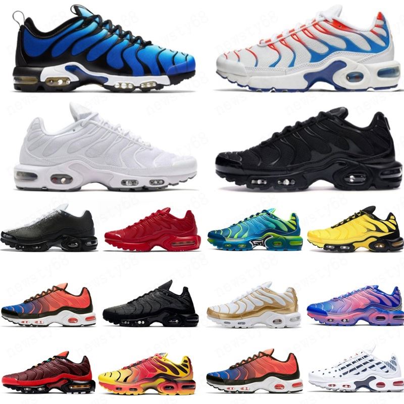 

2020 hot tn plus se men running shoes Volt Greedy Hyper Crimson Triple Black White Red mens designer athletic sports sneakers size 40-45, Box