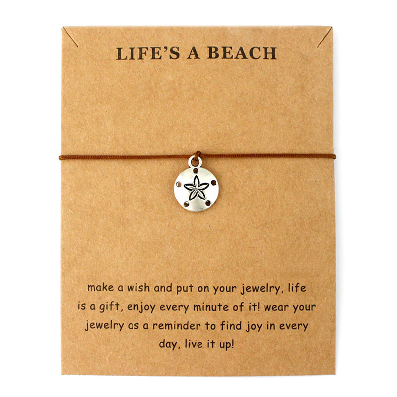 

Life Is A Beach Jewelry Silver Gold Sharks Fish Seahorse Starfish Mermaid Seashells Octopus Whale Tale Charm Bracelets For Women