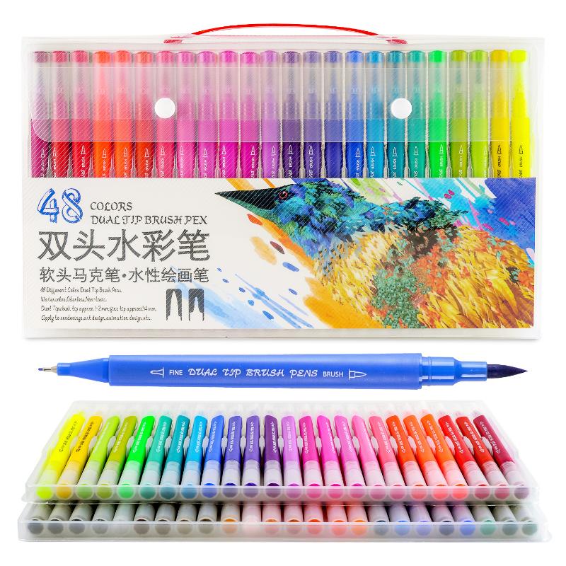 

Dainayw 100Colors Dual Brush Markers Pen Fine Tip Drawing Painting Water inks Pens for Coloring Manga Calligraphy Graffiti