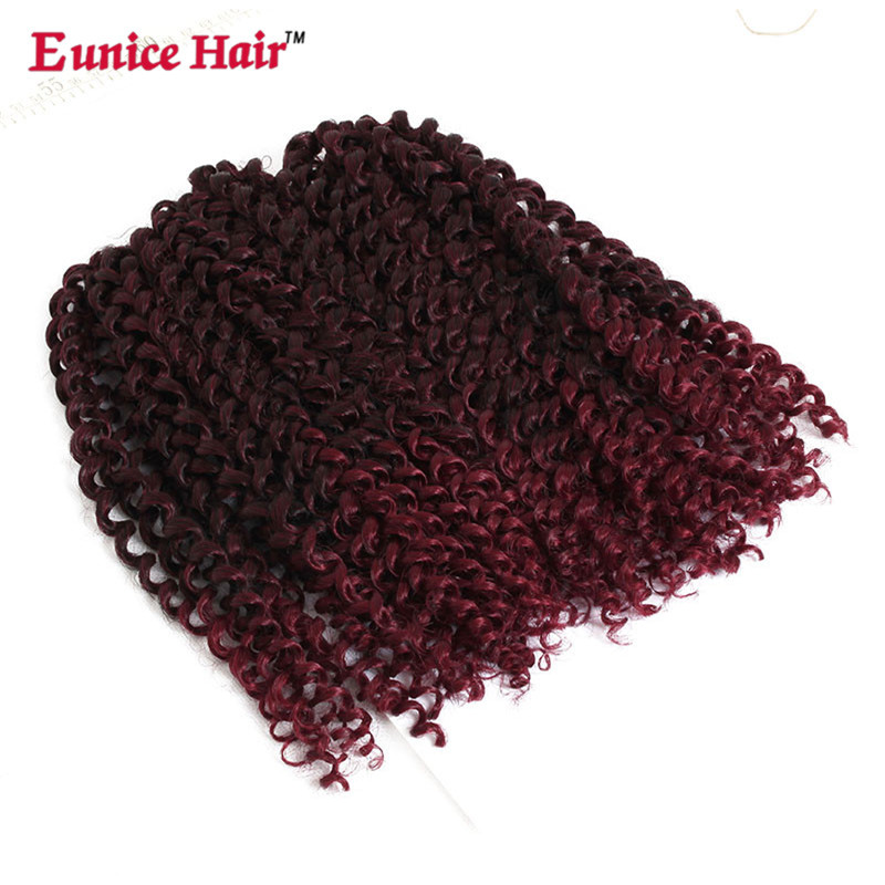 

Synthetic Black Curly Hair Braiding Bundles Hair Extension 10inch Pure Crochet Braid For Women High Temperature Fiber Eunice