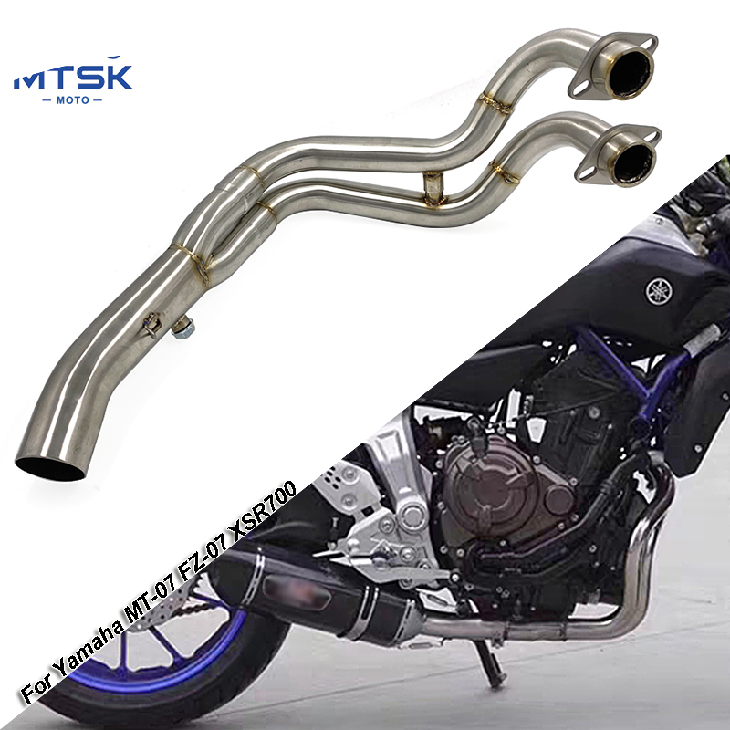 

Motorbike Exhaust Muffler Contact Middle Pipe Full System For MT-07 FZ-07 MT07 2013 2014 2015 2016 2017 XSR700 16-17