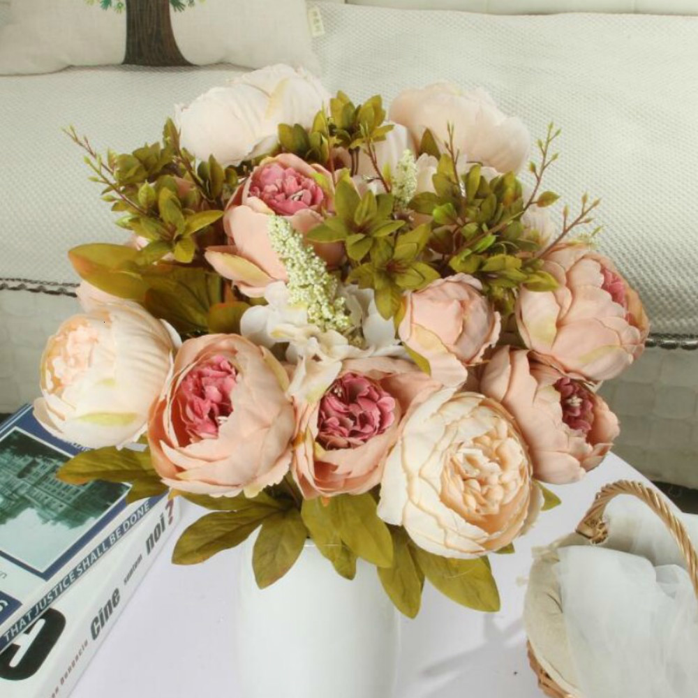 

Home Office Simulation Flower Party Wedding Bride Decorative Artificial Flower Bouquet Holiday Decor Fake Flowers