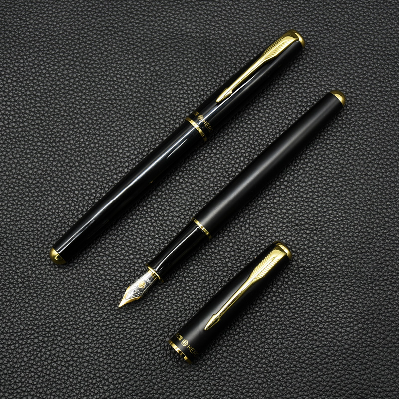 

16 Pcs Hero 5020 High-end business metal Fountain Pen Standard 0.5mm Iridium nib student learning ink pen wholesale, Red