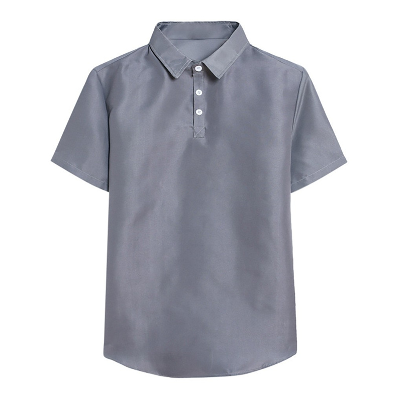 

Mens Shirts Regular Fit Turn Down Collar Blouse for Men' Summer Casual Fashion Short Sleeve Thin Lapel Pure Color Shirt Tops, Black