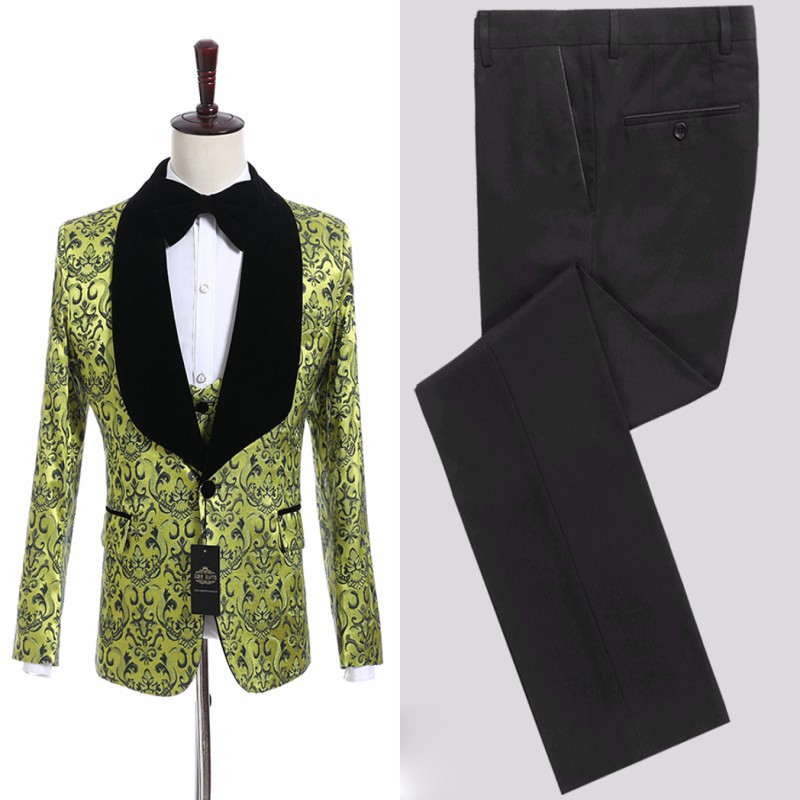 

Classic Shawl Lapel tuxedos groom wedding men suits mens wedding suits tuxedo costumes de smoking pour hommes men(Jacket+Pants+Tie+Vest) 101, Same as image