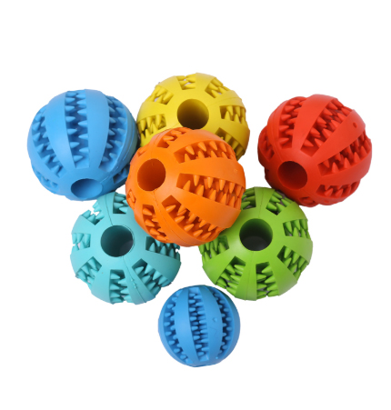 

Pet Dog Ball Toys Funny Interactive Elasticity Balls Dog Chew Toy For Dog Tooth Clean Ball Of Food Extra-tough Rubber Ball Toy 7cm