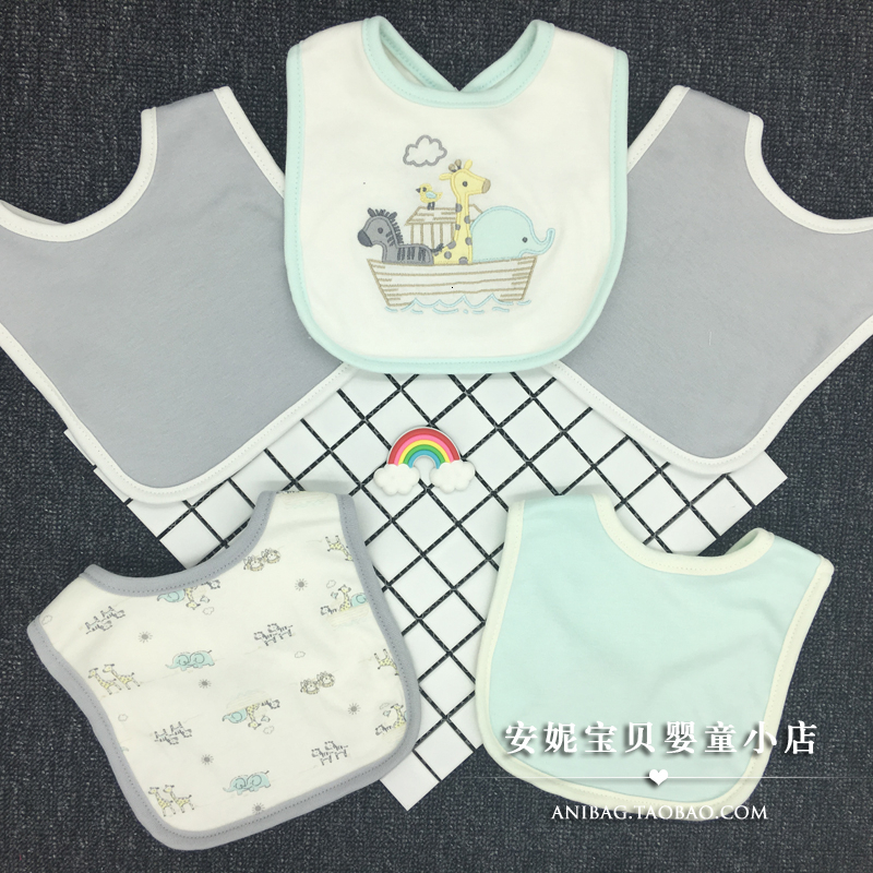 

hudsonbaby quality goods in stock 5 paper dress baby saliva cloth feeding bibs 100 cotton
