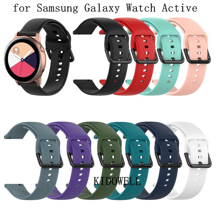

20mm Silicone Watchband for Samsung Galaxy Watch Active R500 42mm Gear S2 Sport Huami Amazfit BIP Ticwatch 2 Replacement Bracelet Band Strap