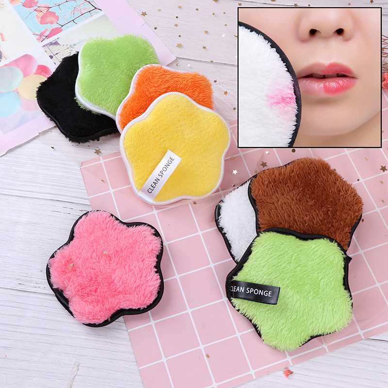 

1PC Face Skin Care Tools Soft Microfiber Reusable Cleansing Cloth Pads Face Cleaner Plush Puff Foundation
