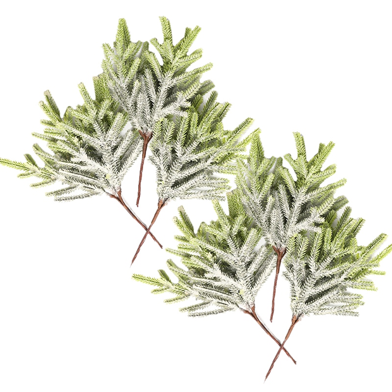 

6Pcs Artificial Plants Christmas Tree Wedding Home Decor Accessories Decorative Flowers Wreaths Scrapbooking Small Bunch Home De, Green