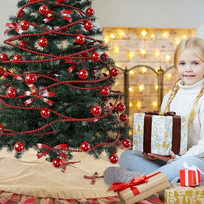 

Christmas Tree Skirt Linen Plaid Large Tree Skirt Scene Layout Supplies Merry Christmas For Home Xmas Decoration New Year 2020