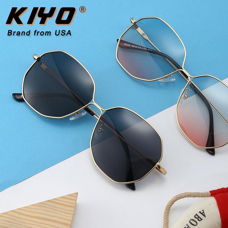 Kiyo Brand 2020 New Kids Polygonal Polarized Sunglasses Metal Fashion Sun Glasses High Quality Uv400 Driving Eyewear 3048 ACiCI