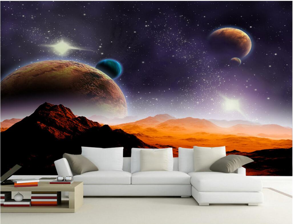 

WDBH 3d wallpaper custom photo Alien universe starry sky background painting living room home decor 3d wall murals wallpaper for walls 3 d, Non-woven