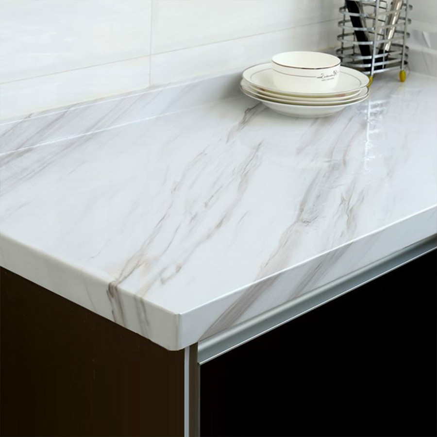 

Hot Marble Film Self Adhesive Wallpaper for Bathroom Kitchen Cupboard Countertops Paper PVC Waterproof Wall Stickers, 60cmx1m