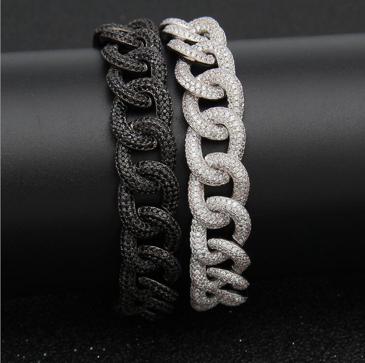 

New zircon Cuban Bracelet simple men's and women's high-end hip hop jewelry The Best Gift for Valentine's Day