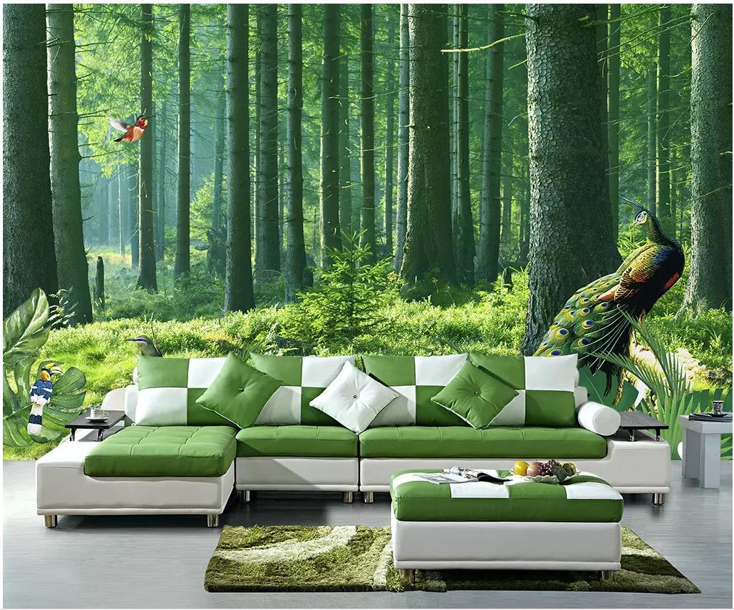 

Papel de parede Custom 3d photo murals wall paper Forest Park Nature Scenery Bedroom TV Sofa Background Wall Sticker Decoration, Custom any size
