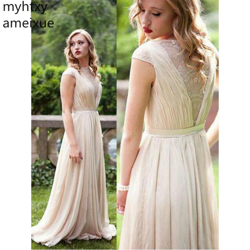 

2019 Simple Plus Size Chiffon Evening Dresses A-Line Chiffon Prom Dress Evening Lace Floor Length Sleeveless Gowns Custom Made, As picture