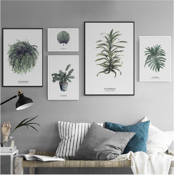Decorative Paintings with Frame Modern Simple Fresco Sofa Background Wall Composition Painting Porchway Restaurant Hanging-image-490418242