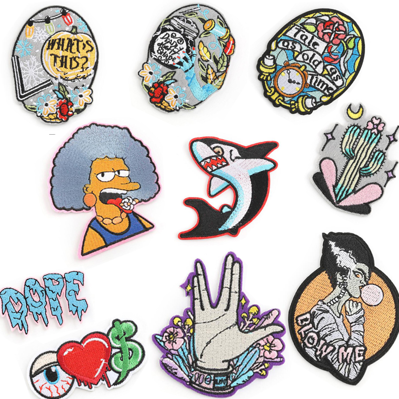 

Embroidered Patches For Clothing DIY Sticker Badges Patch Accessory Sticker Garment Sew On Applique Iron on Patches For Clothes