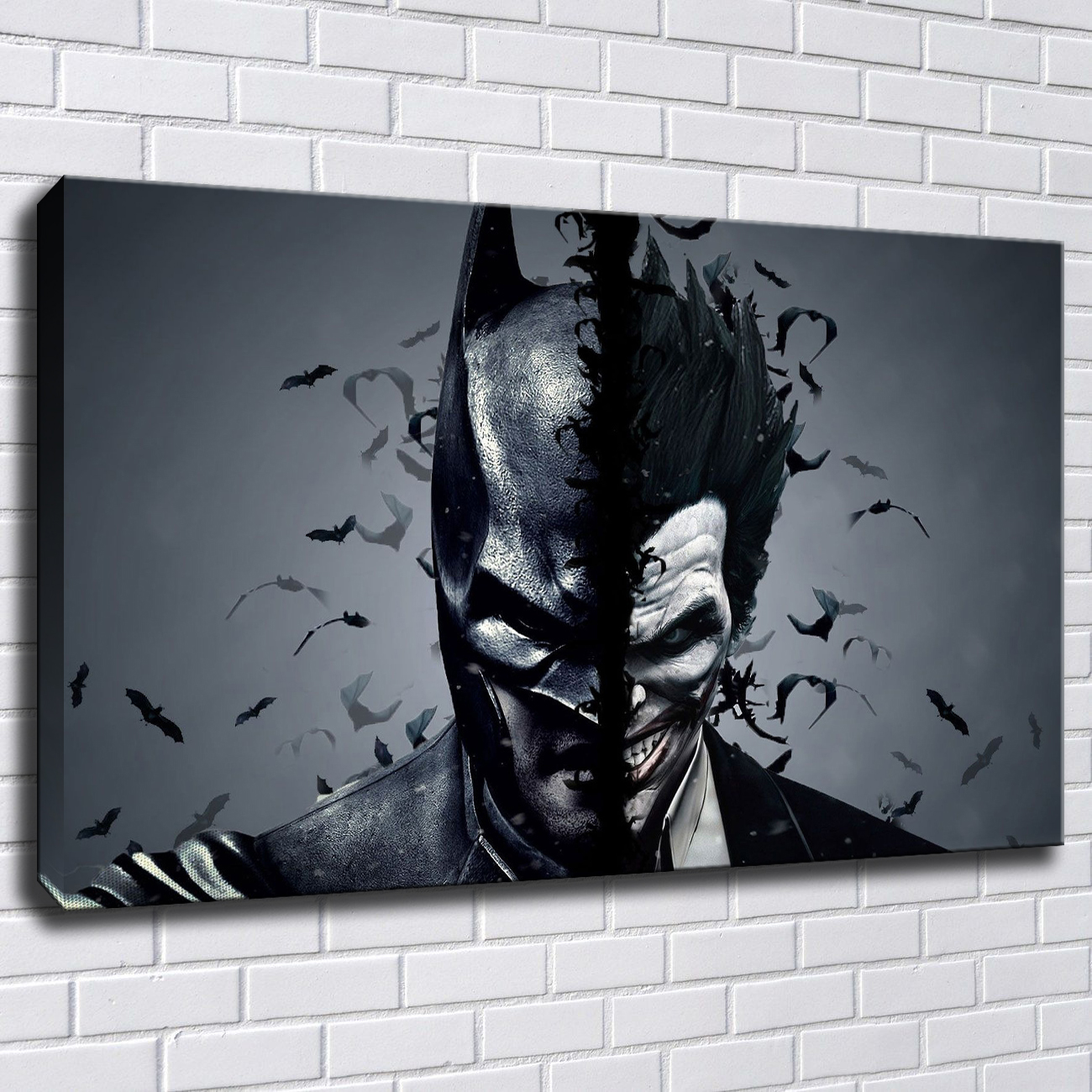 

Batman and Joker Canvas Painting Print Pictures for Living Room Home Decor Abstract Wall Art Oil Painting Poster