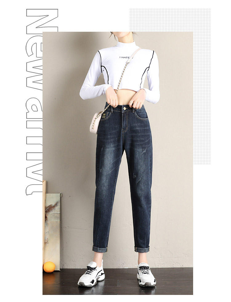 

BlueGray New Winter Ms Dark Retro Joker Loose Torre Haroun Pants, Blue gray