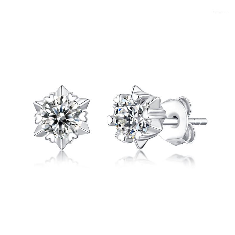 

Moissanite Earrings for Women Snowflake Classic 6 S925 Silver Stud Earrings Silver Jewelry Earrings Fashion Earring1