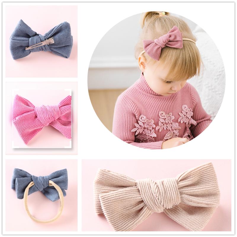 

Corduroy Baby Headband Toddler Girl Bows Elastic Hair bands Children Baby Accessories Hair Clips Nylon Headbands For Girls Kids, Nsfb-9574-c8a6han