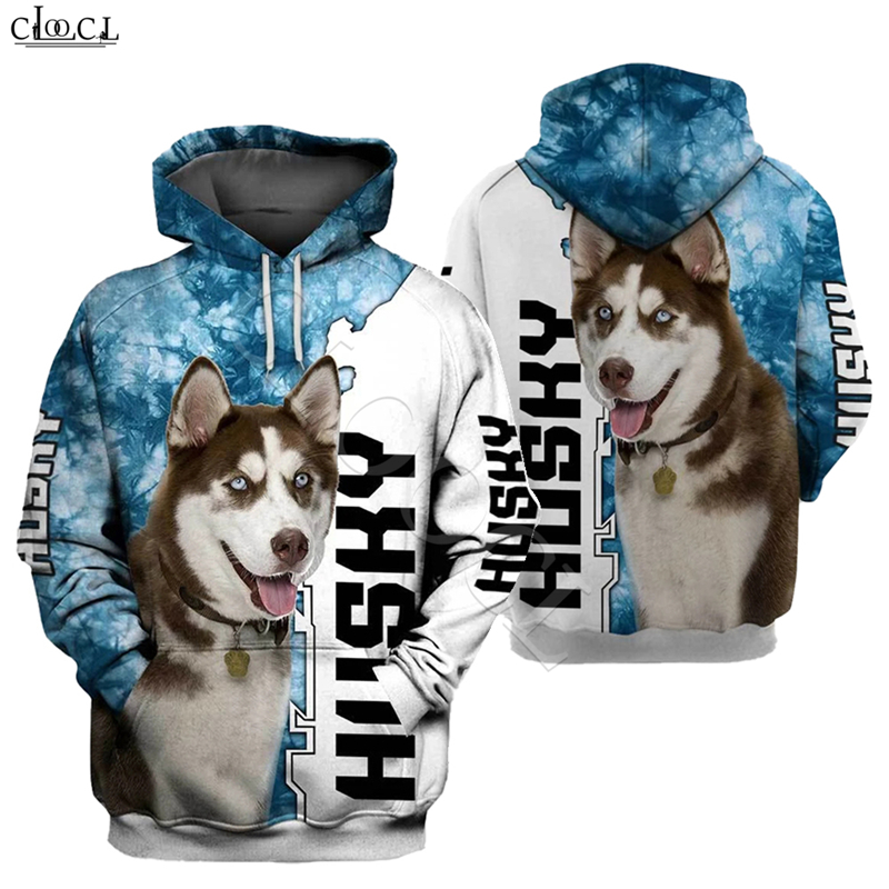

fashion animal husky dog sky hoodie men women 3d full printed cute pet dog designs casual hooded coat, Hoodie 1