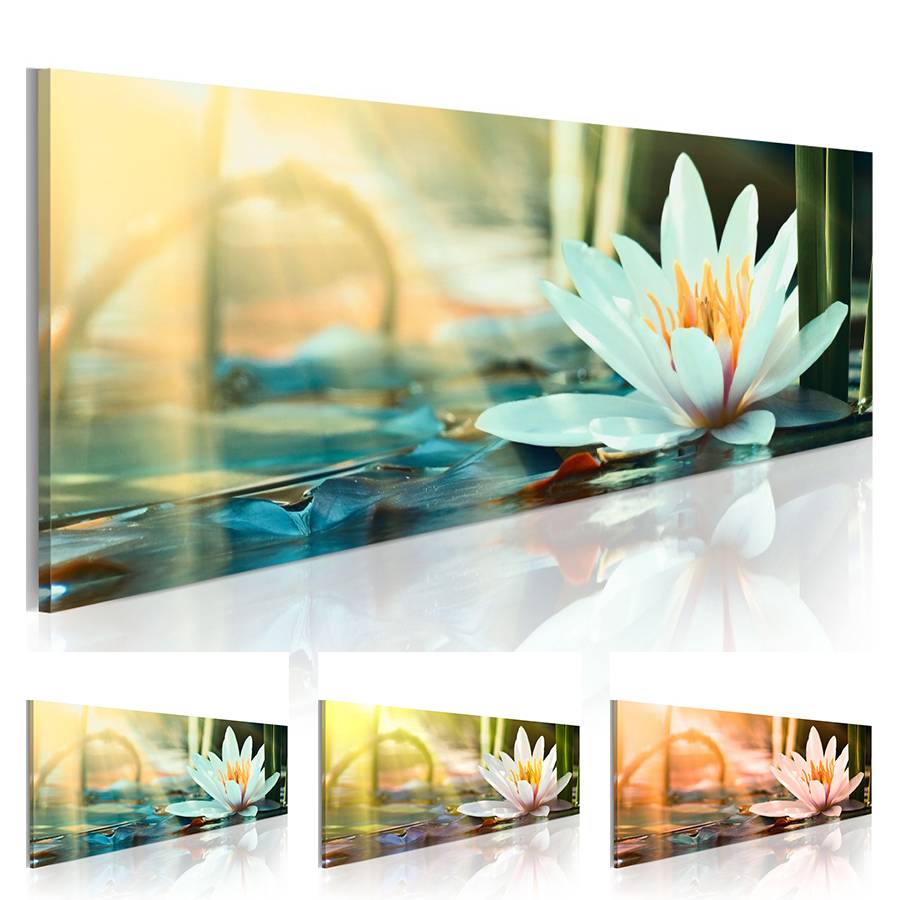 

Green Blue Red Flower Abstract Oil Painting on Canvas Home Decor Wall Art Canvas Print Art Decor Watercolor Landscape Multicolor